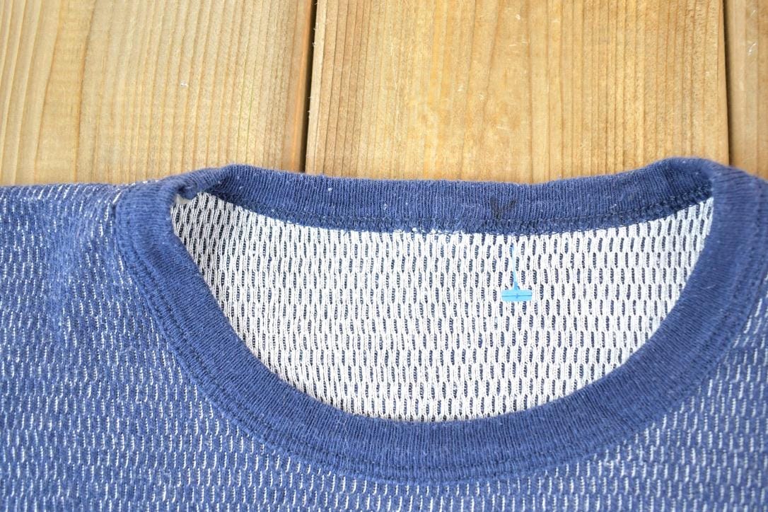 Vintage 1990s Waffle Knit Thermal Crewneck Sweatshirt Mens S from propervintagecanada