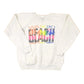 Vintage 1990s Waikiki Beach Hawaii Neon Graphic Print Crewneck Sweatshirt Women's L from propervintagecanada