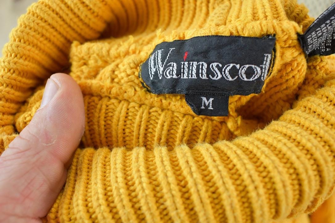 Vintage 1990s Wainscot Cable Knit Turtleneck Sweater Women's S from propervintagecanada