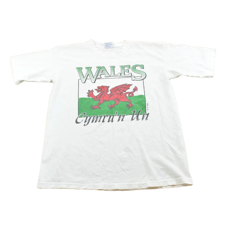 Vintage 1990s Wales Welsh Dragon Souvenir T-Shirt Men's M from propervintagecanada