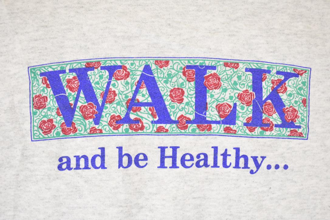 Vintage 1990s Walk And Be Happy FAB Graphic Print Crewneck Sweatshirt Mens L from propervintagecanada