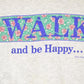 Vintage 1990s Walk And Be Happy FAB Graphic Print Crewneck Sweatshirt Mens L from propervintagecanada