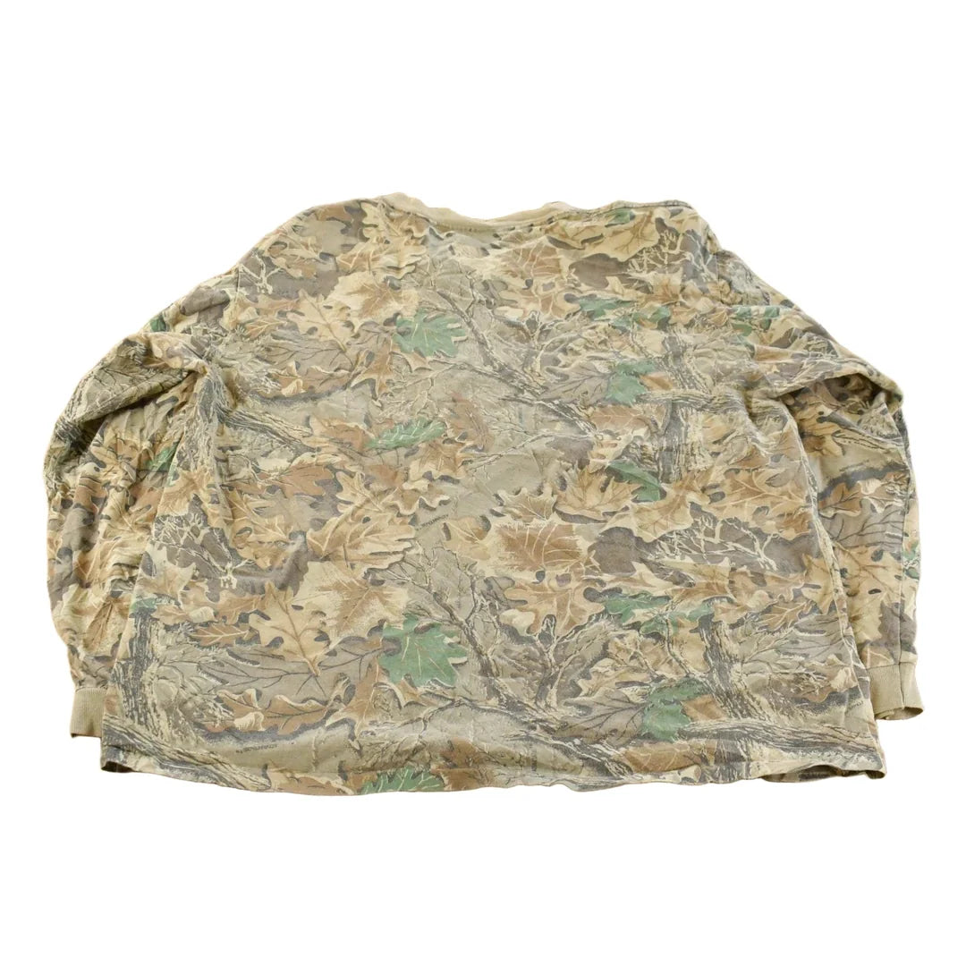 Vintage 1990s Walls Tree Camo Long Sleeve T-Shirt Men's XL from propervintagecanada