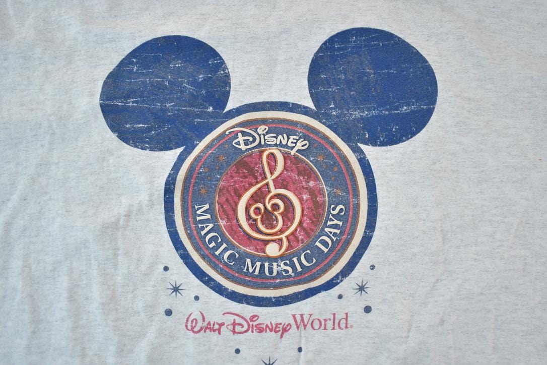 Vintage 1990s Walt Disney World Magic Music Days Cartoon Promo T-Shirt Men's 2XL