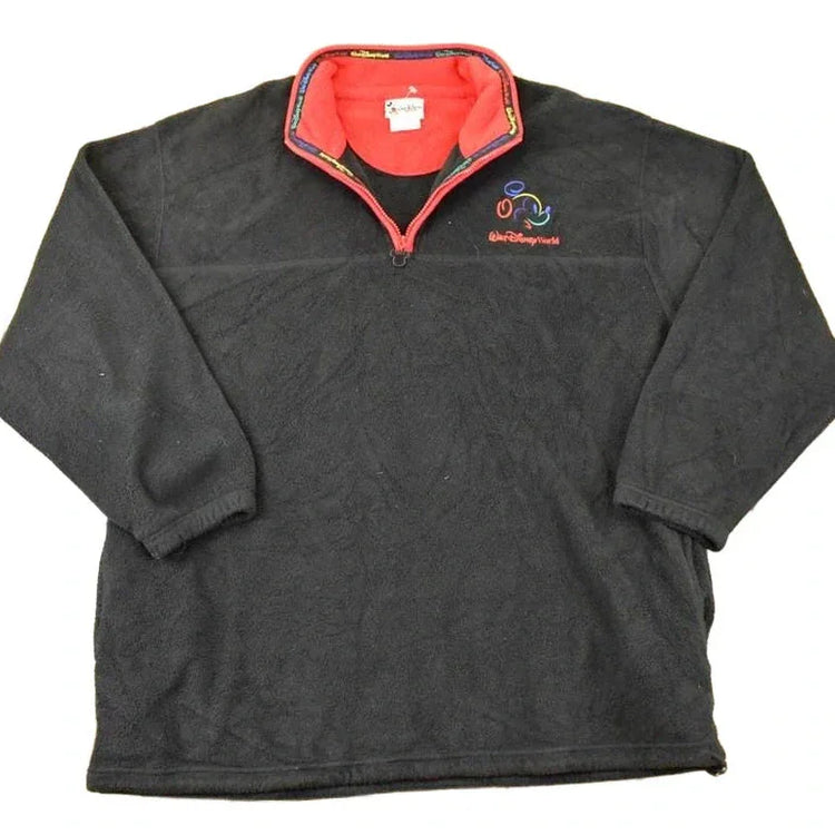 Vintage 1990s Walt Disney World Quarter Zip Fleece Sweater Men's XL from propervintagecanada