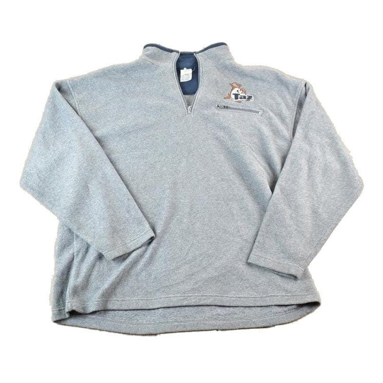 Vintage 1990s Warner Brothers Fleece Taz Embroidered Outdoorsman Sweater Men's 2XL from propervintagecanada