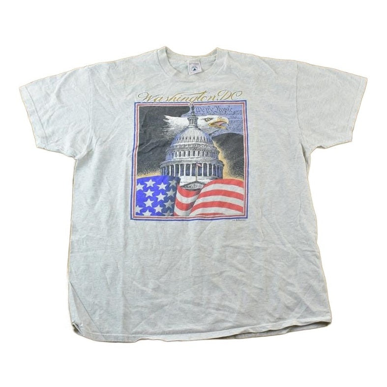 Vintage 1990s Washington DC American Eagle Souvenir Single Stitch Graphic Print T-Shirt Men's XL from propervintagecanada