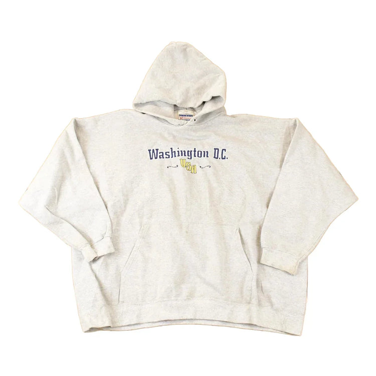 Vintage 1990s Washington DC Embroidered Hoodie Sweatshirt Mens XXL from propervintagecanada