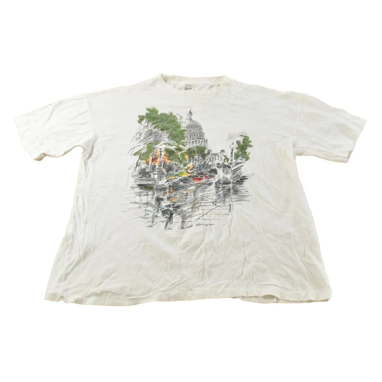 Vintage 1990s Washington DC The Capitol Travel Souvenir Single Stitch T-Shirt Men's XL from propervintagecanada