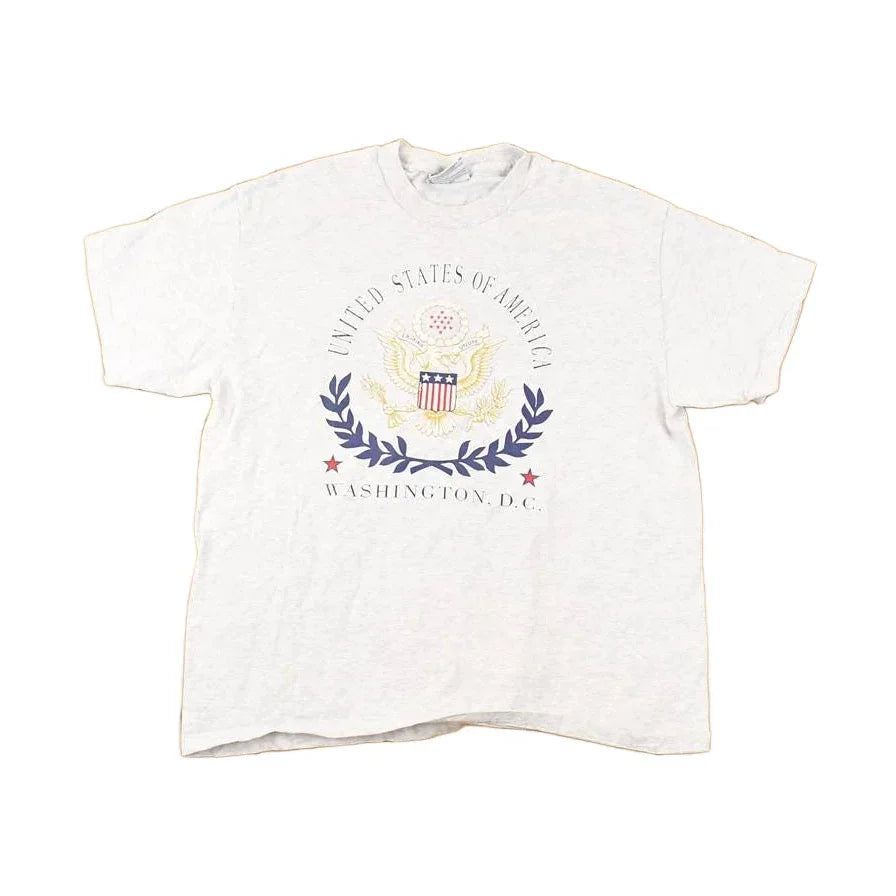 Vintage 1990s Washington USA Souvenir Travel T-Shirt Men's L / Destination Crest Shirt / 90s Single Stitch Graphic Tee from propervintagecanada