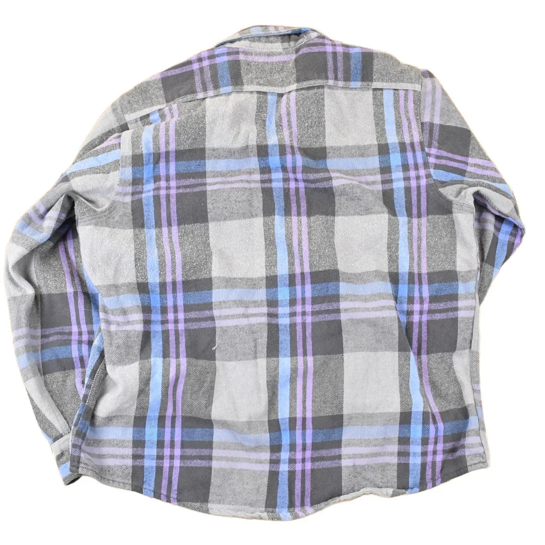Vintage 1990s Wearguard Plaid Flannel Button Up Shirt Men's L from propervintagecanada