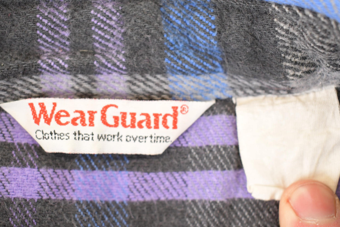 Vintage 1990s Wearguard Plaid Flannel Button Up Shirt Men's L from propervintagecanada
