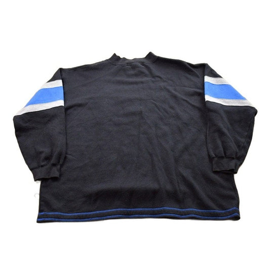 Vintage 1990s Weekends Color Block Striped Crewneck Sweatshirt Men's 2XL from propervintagecanada