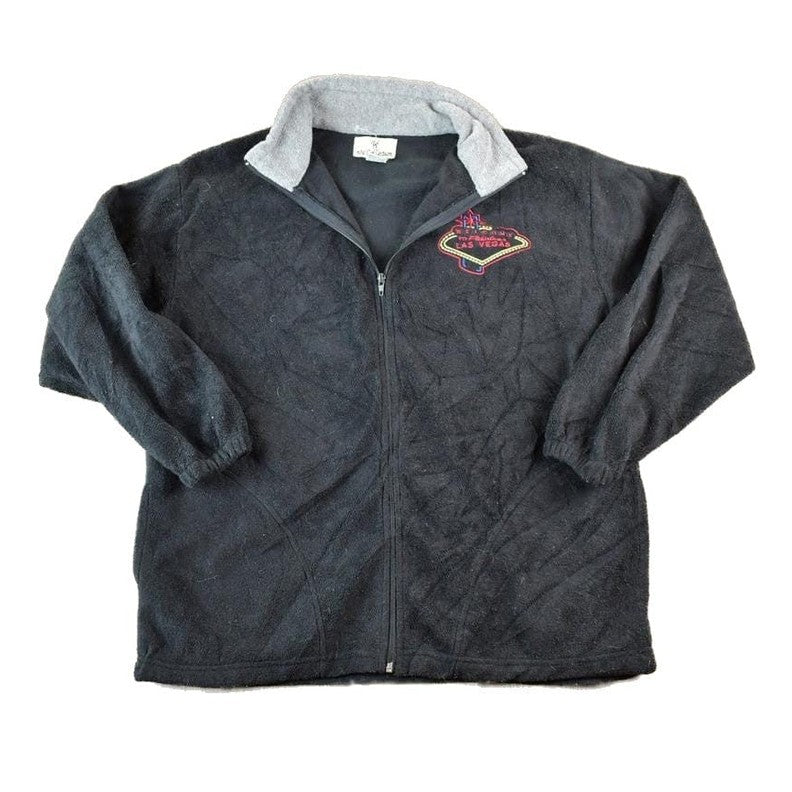 Vintage 1990s Welcome To Las Vegas Fleece Outdoorsman Sweater Men's Large from propervintagecanada