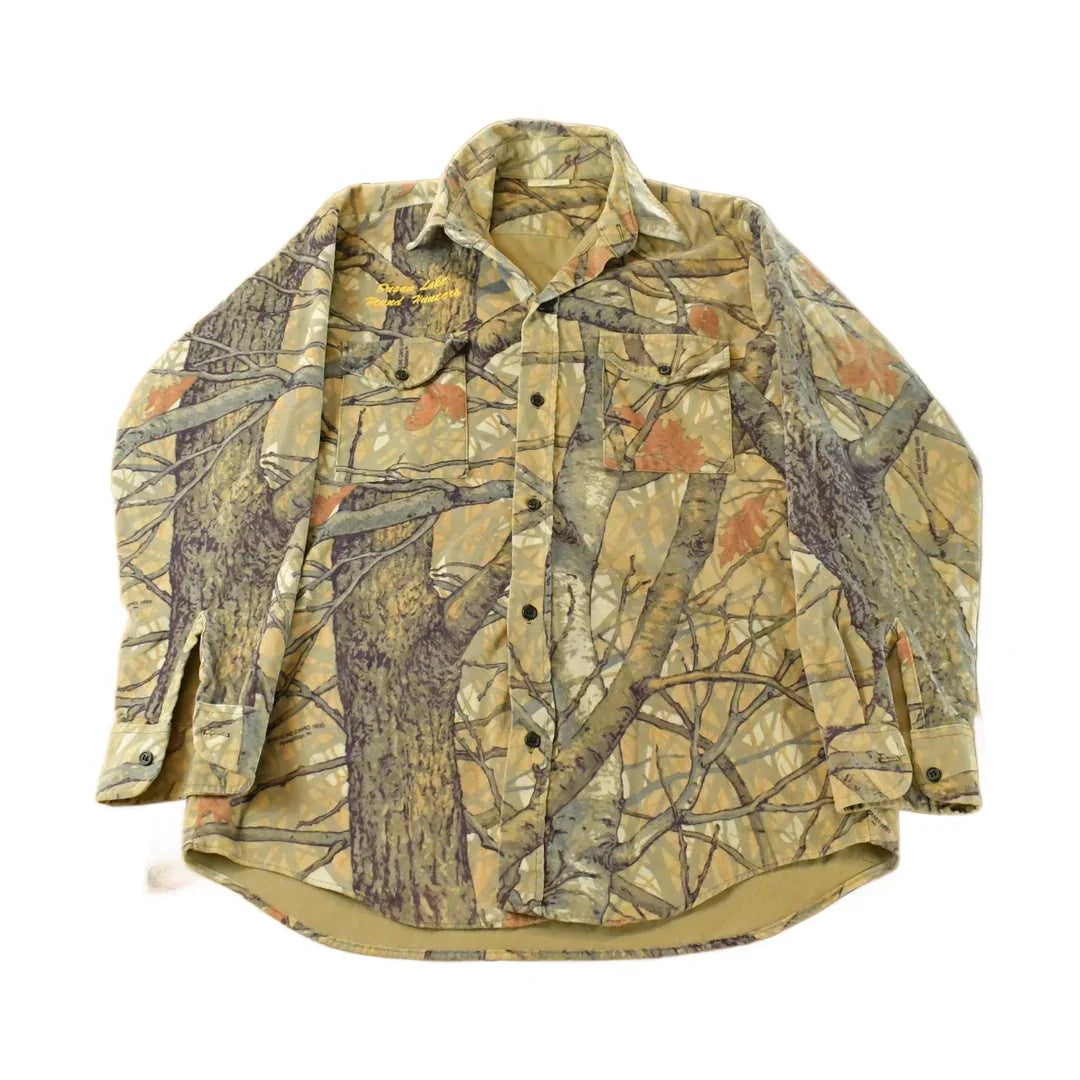 Vintage 1990s Westark Tree Camo Button Up Shirt Men's Large from propervintagecanada