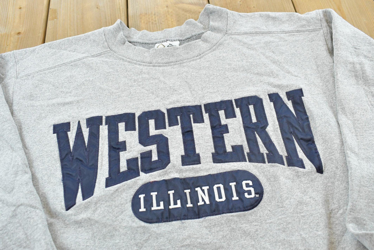 Vintage 1990s Western Illinois University Collegiate Crewneck Sweatshirt Men's S / College Spell Out / 90s Streetwear / Made in USA from propervintagecanada
