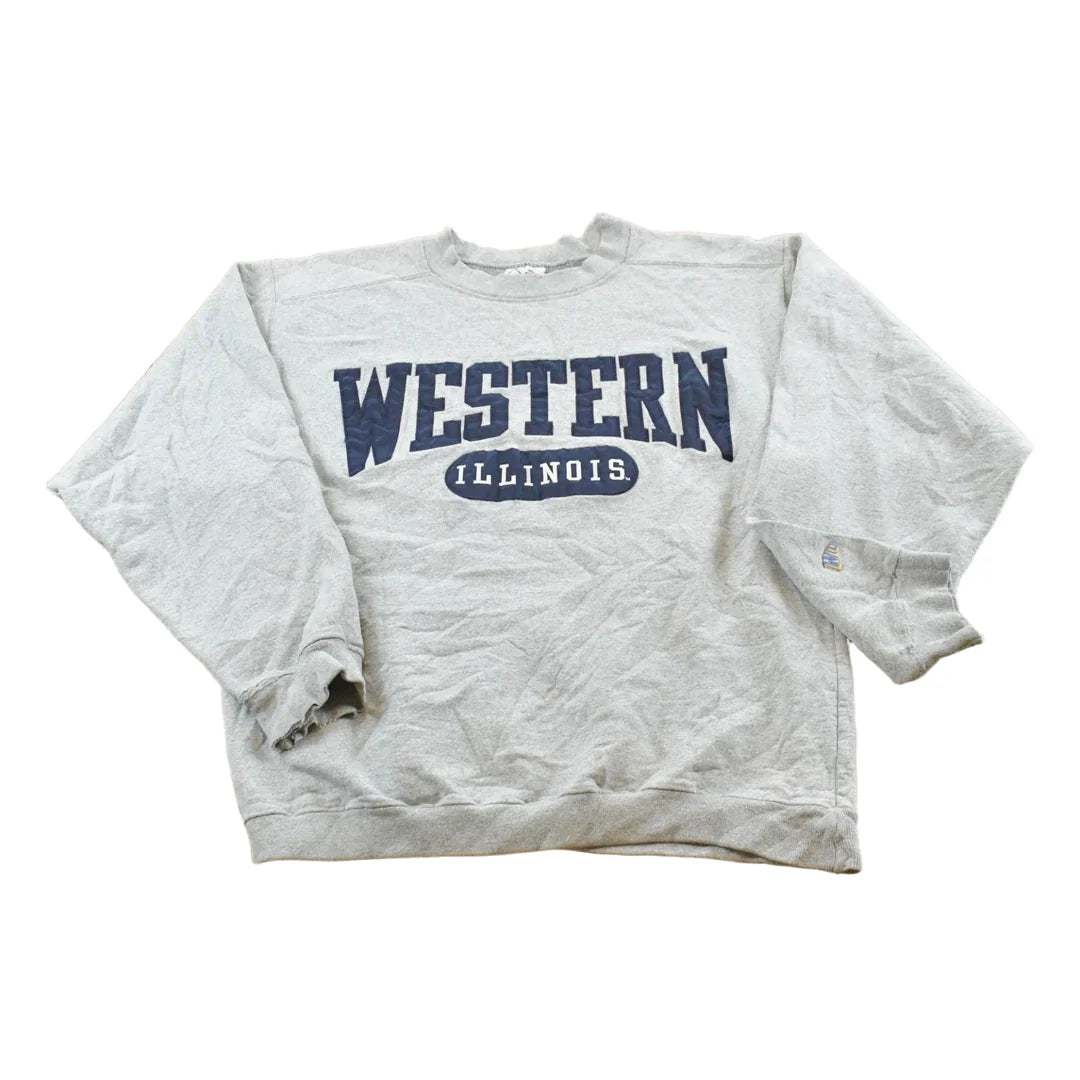 Vintage 1990s Western Illinois University Collegiate Crewneck Sweatshirt Men's S / College Spell Out / 90s Streetwear / Made in USA from propervintagecanada