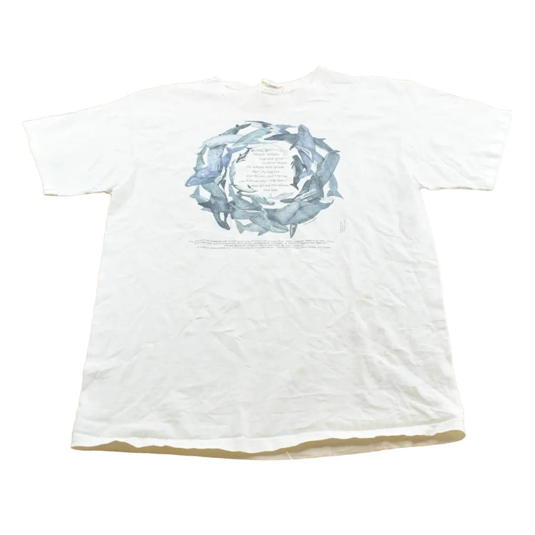 Vintage 1990s Whale Animal Graphic T-Shirt Mens L from propervintagecanada