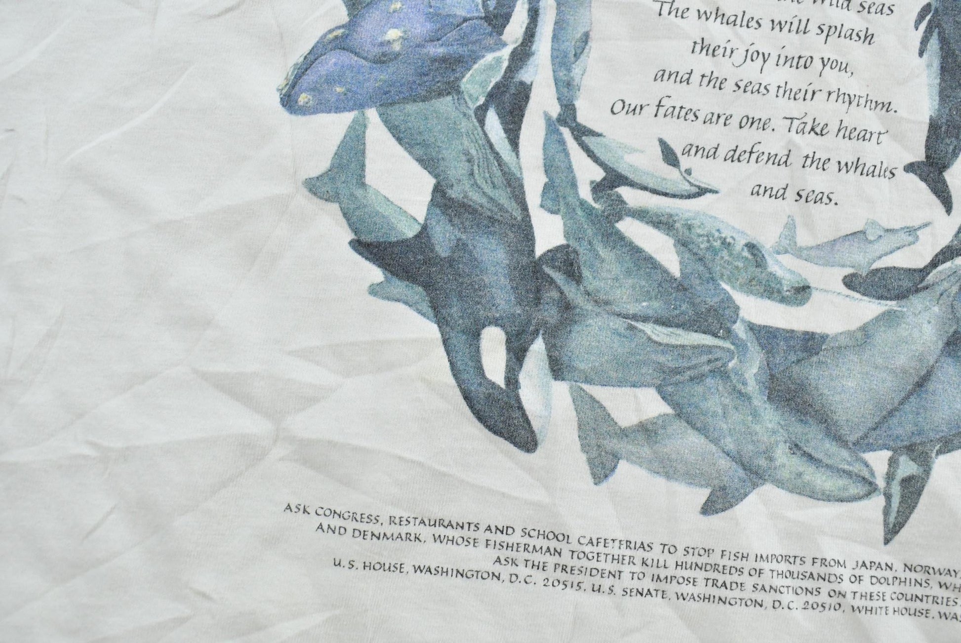Vintage 1990s Whale Animal Graphic T-Shirt Mens L from propervintagecanada