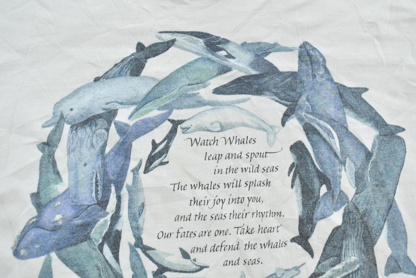 Vintage 1990s Whale Animal Graphic T-Shirt Mens L from propervintagecanada