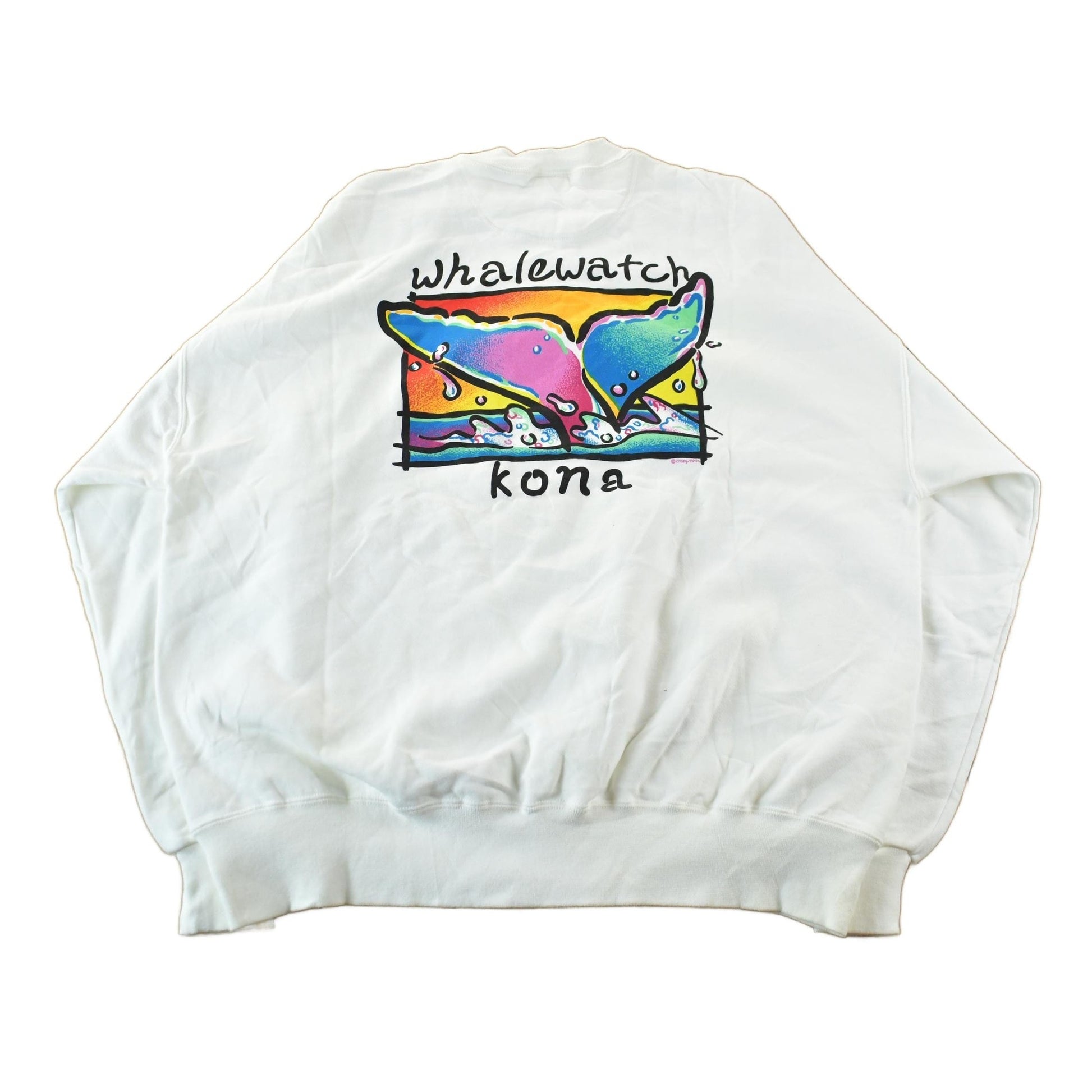 Vintage 1990s Whalewatch Kona Crewneck Sweatshirt Men's XL from propervintagecanada