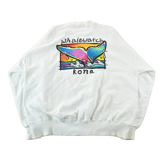 Vintage 1990s Whalewatch Kona Crewneck Sweatshirt Men's XL from propervintagecanada