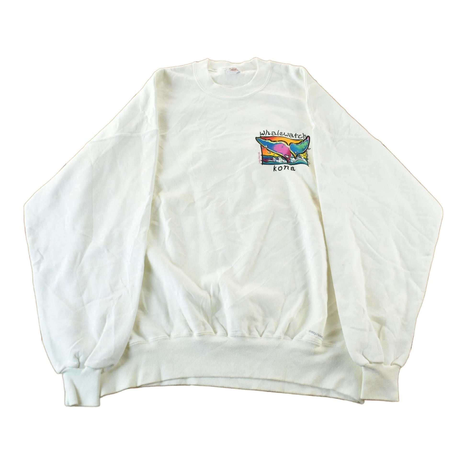Vintage 1990s Whalewatch Kona Crewneck Sweatshirt Men's XL from propervintagecanada