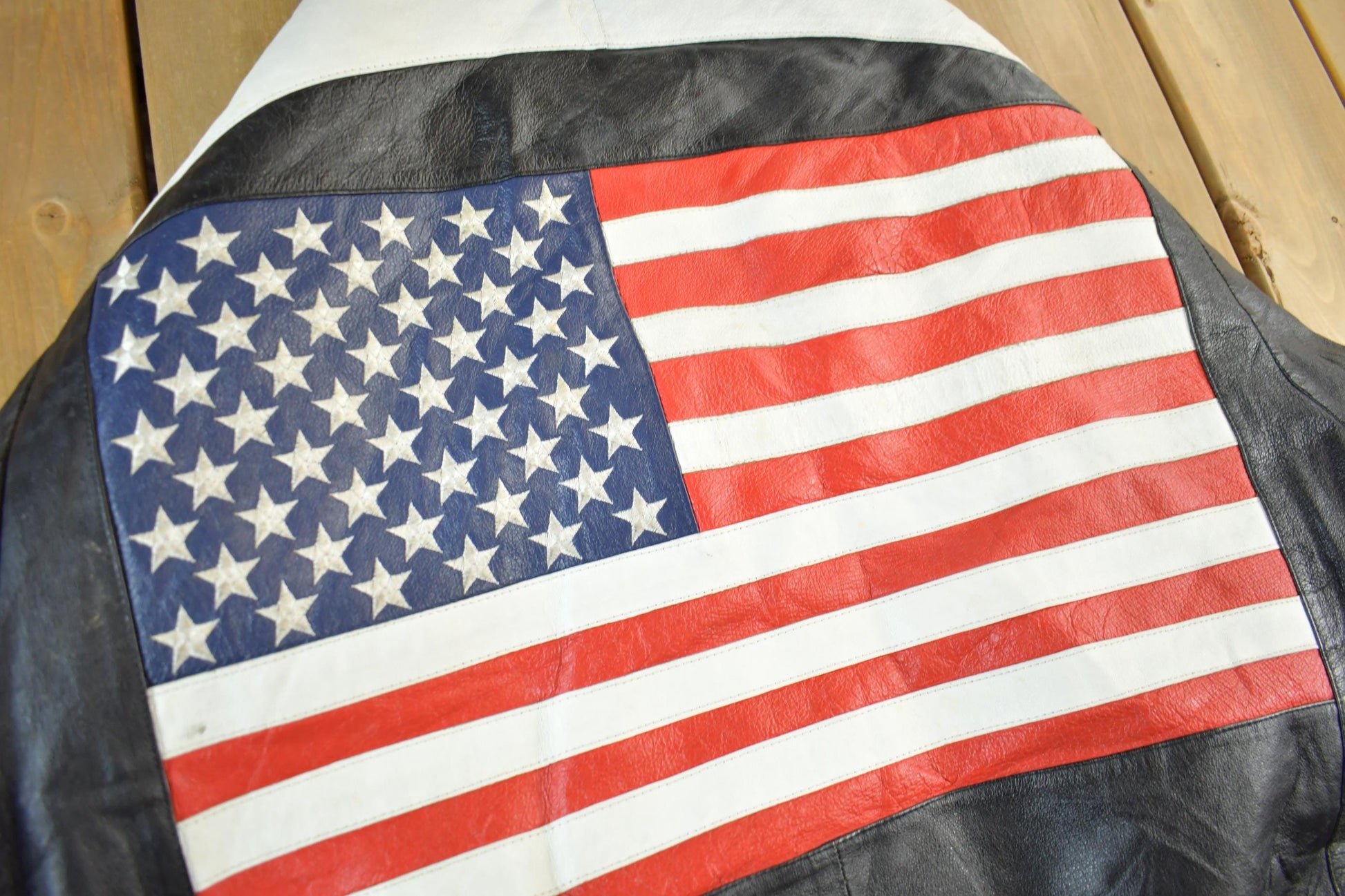 Vintage 1990s WHEREMI USA Leather Jacket Men's XL from propervintagecanada