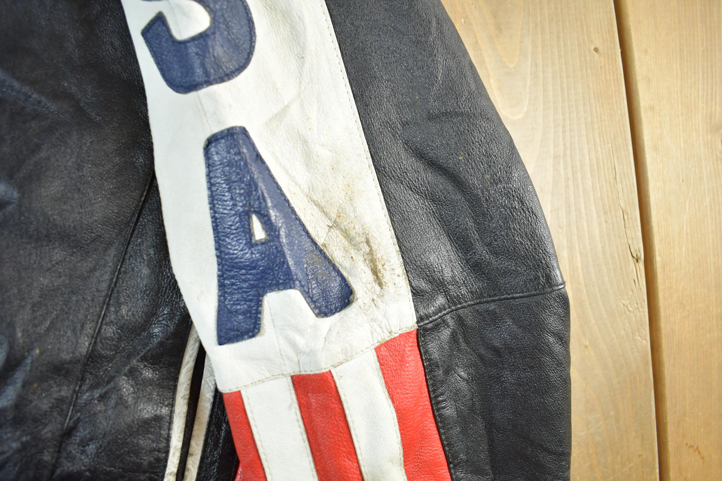 Vintage 1990s WHEREMI USA Leather Jacket Men's XL from propervintagecanada