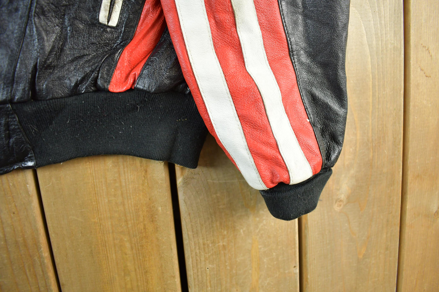 Vintage 1990s WHEREMI USA Leather Jacket Men's XL from propervintagecanada