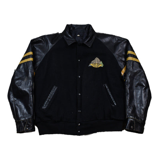 Vintage 1990s Whitehorse Yukon Gold Rush Inn Leather Varsity Jacket Men's L from propervintagecanada