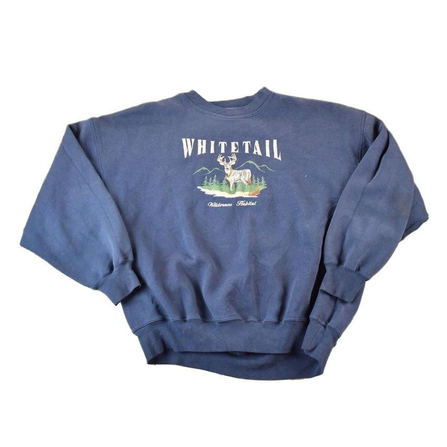 Vintage 1990s Whitetail Deer Briar Creek Souvenir Outdoorsman Crewneck Sweatshirt Made In USA Men's XL from propervintagecanada