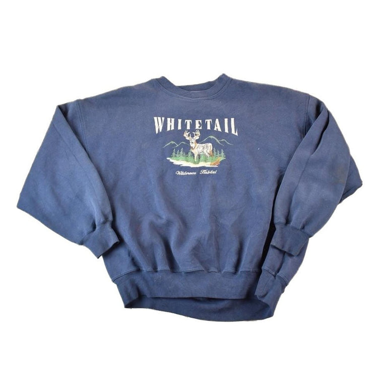 Vintage 1990s Whitetail Deer Briar Creek Souvenir Outdoorsman Crewneck Sweatshirt Made In USA Men's XL from propervintagecanada