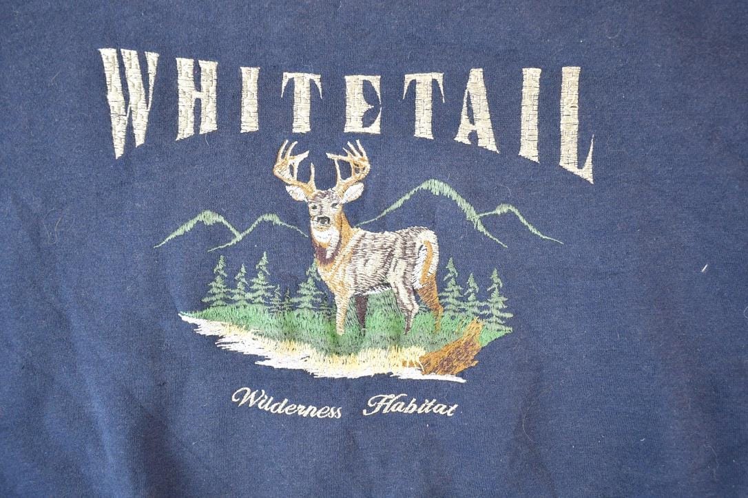 Vintage 1990s Whitetail Deer Briar Creek Souvenir Outdoorsman Crewneck Sweatshirt Made In USA Men's XL from propervintagecanada