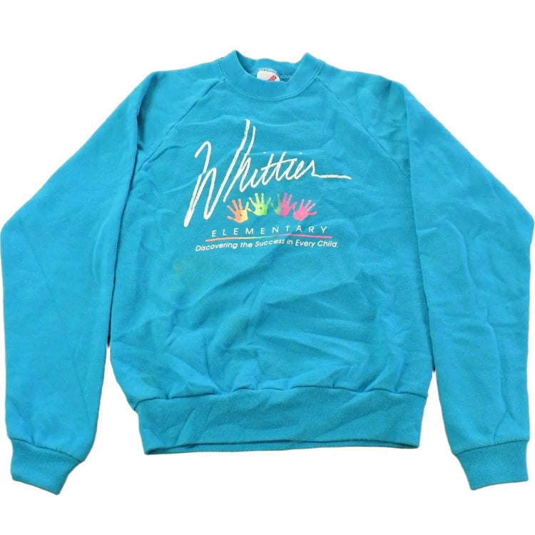 Vintage 1990s Whittier Elementary School Crewneck Sweatshirt Youth Large Men's Large from propervintagecanada
