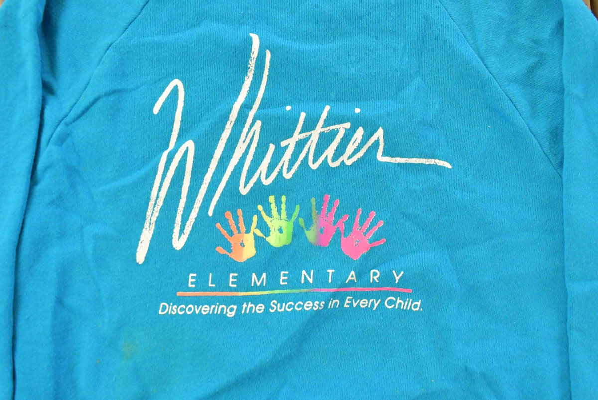 Vintage 1990s Whittier Elementary School Crewneck Sweatshirt Youth Large Men's Large from propervintagecanada