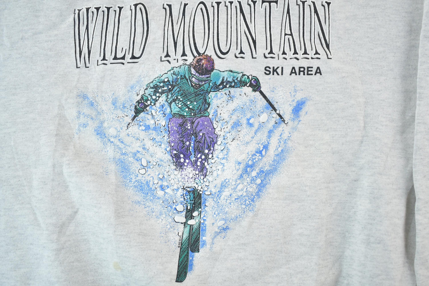 Vintage 1990s Wild Mountain Ski Area Outdoorsman Crewneck Sweatshirt Men's XL from propervintagecanada