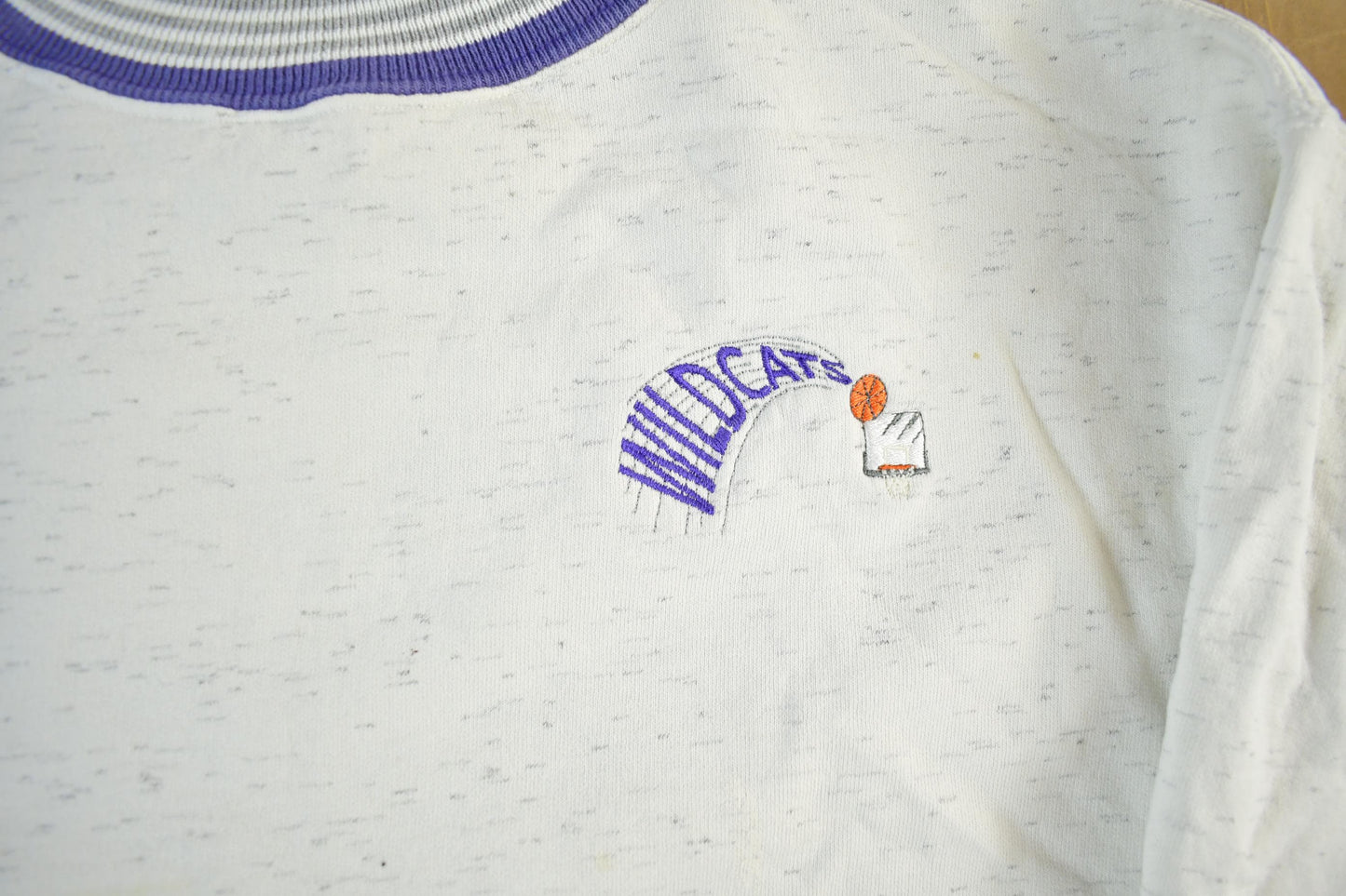 Vintage 1990s Wildcats Basketball Collegiate Crewneck Sweatshirt Men's Small from propervintagecanada