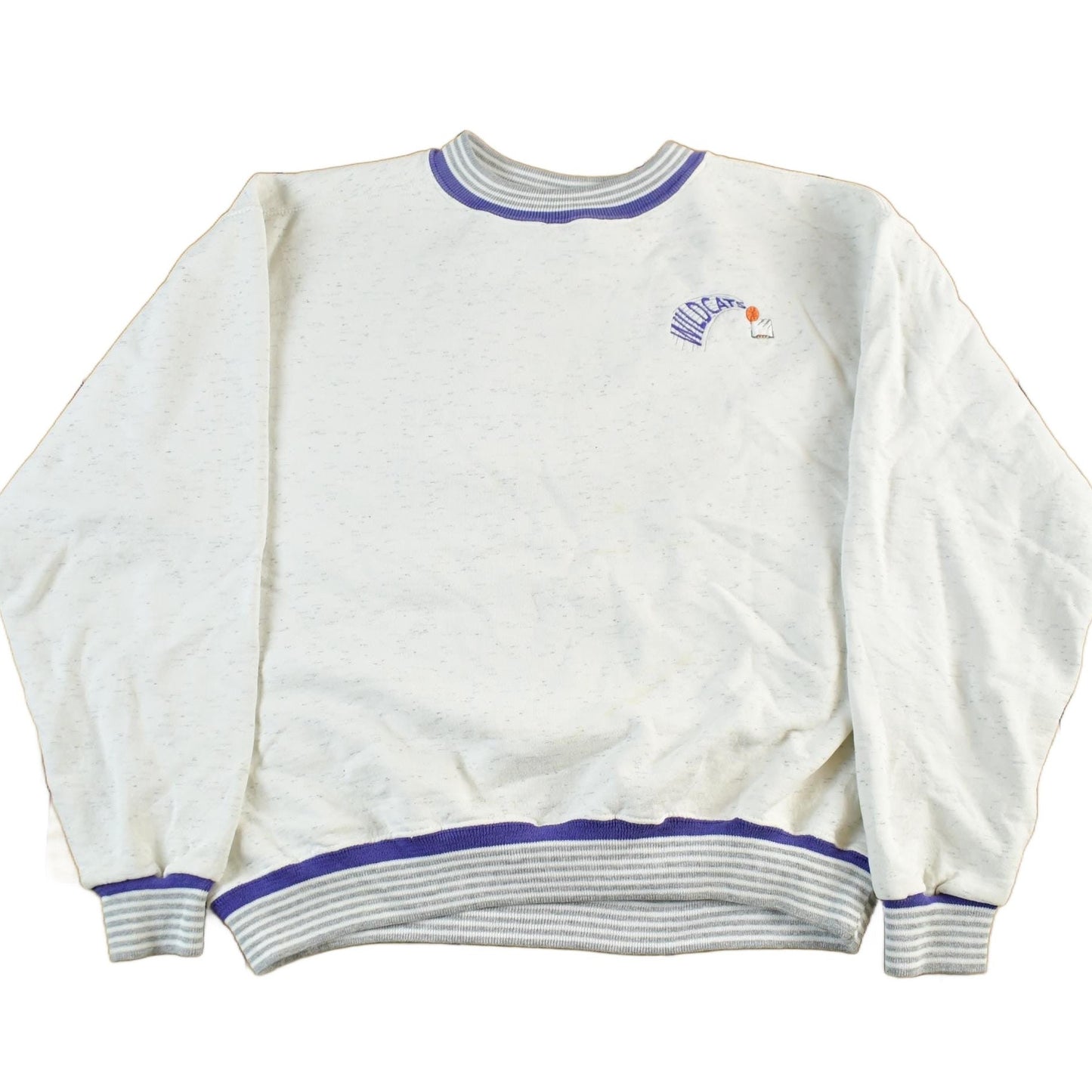 Vintage 1990s Wildcats Basketball Collegiate Crewneck Sweatshirt Men's Small from propervintagecanada