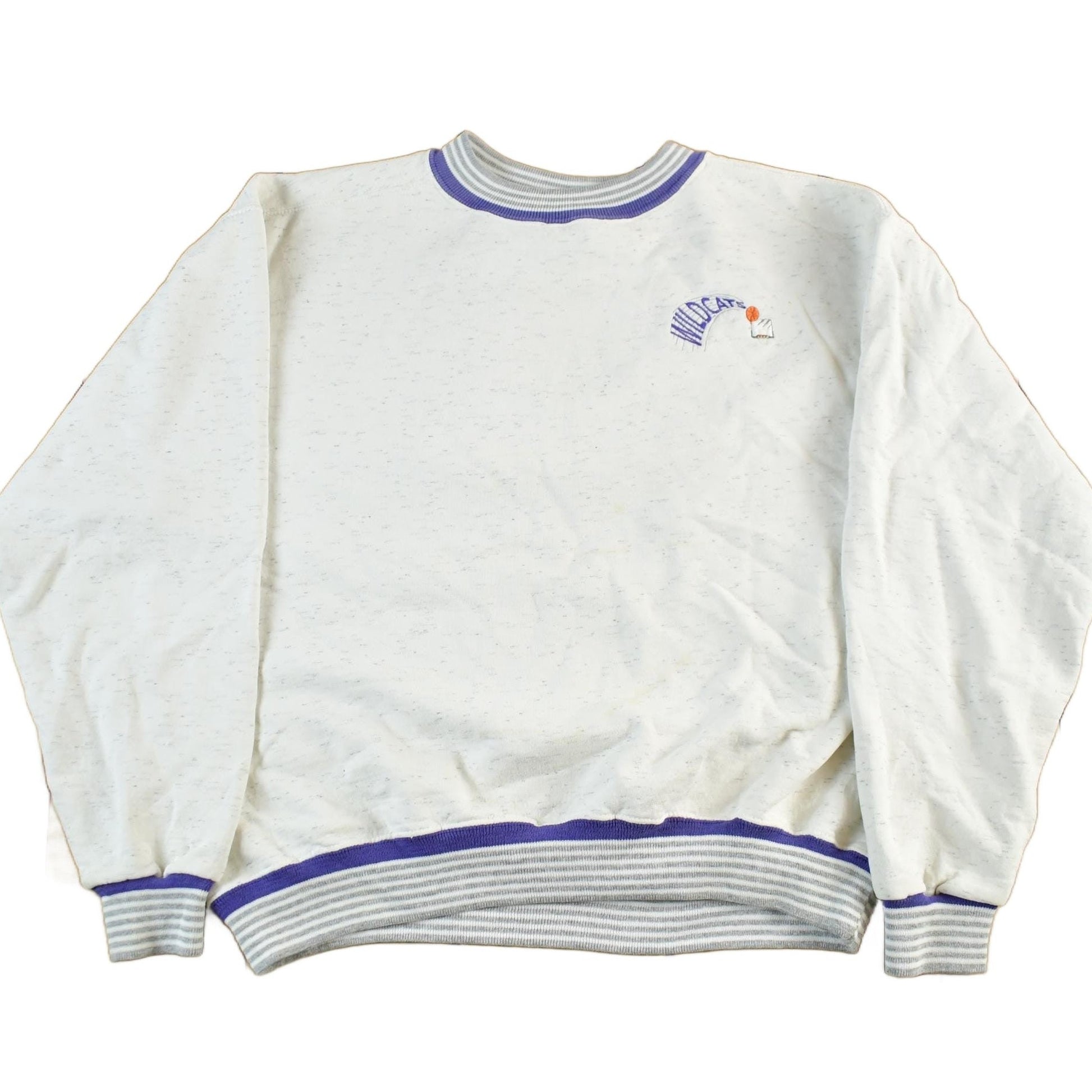 Vintage 1990s Wildcats Basketball Collegiate Crewneck Sweatshirt Men's Small from propervintagecanada