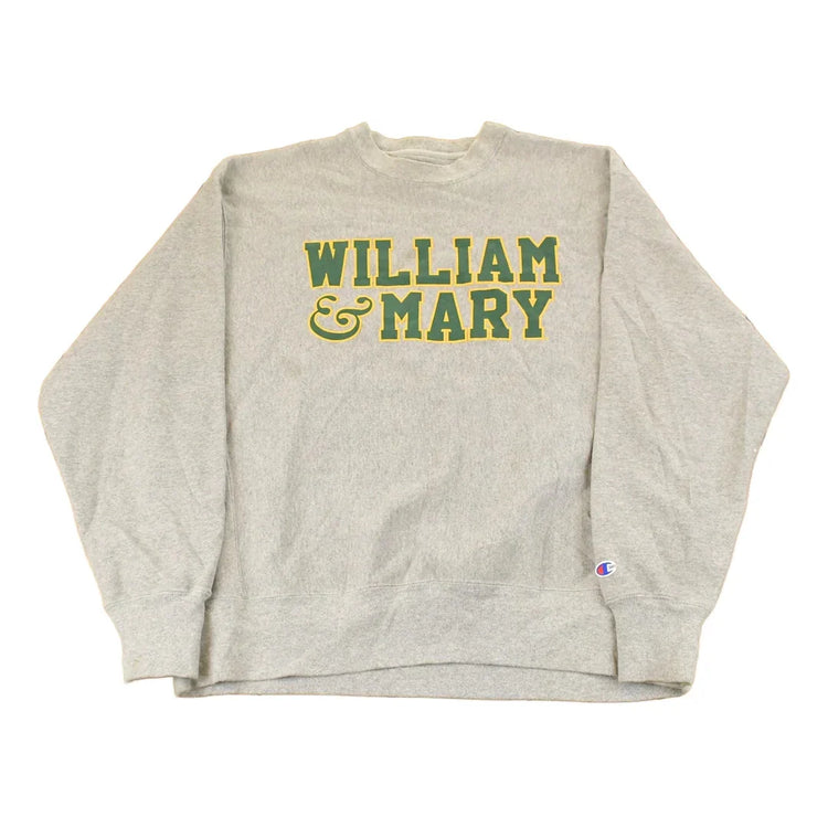 Vintage 1990s William & Mary University Collegiate Champion Reverse Weave Crewneck Sweatshirt Men's Large from propervintagecanada