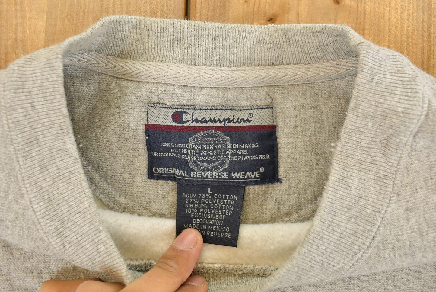 Vintage 1990s William & Mary University Collegiate Champion Reverse Weave Crewneck Sweatshirt Men's Large from propervintagecanada