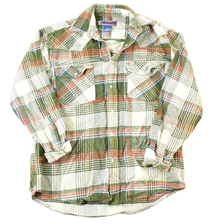 Vintage 1990s Williams Bay Western Style Button Up Flannel Mens M from propervintagecanada