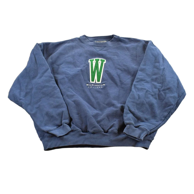 Vintage 1990s Wilmington College University Collegiate Embroidered Crewneck Sweatshirt Mens L from propervintagecanada