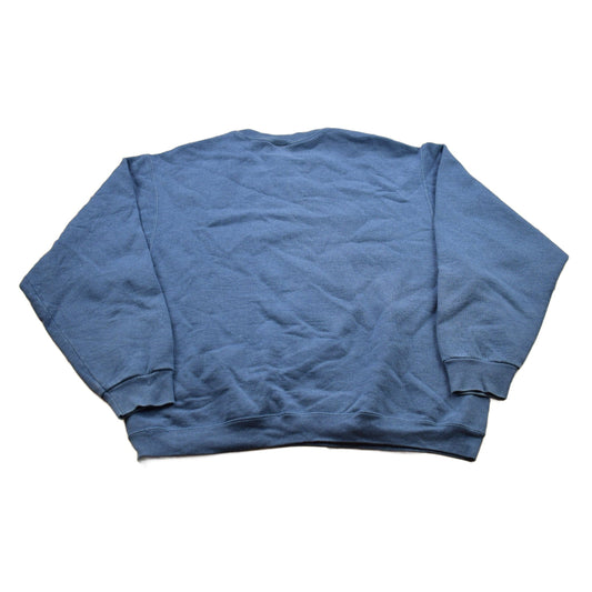 Vintage 1990s Wilson Blank Navy Blue Crewneck Sweatshirt Men's XL from propervintagecanada