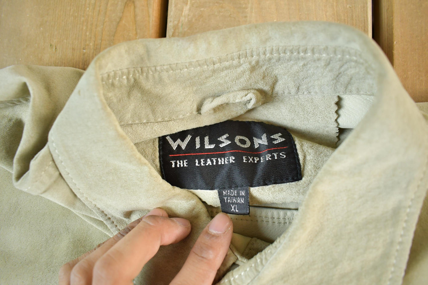 Vintage 1990s Wilson's Leather Button Up Shirt Men's XL from propervintagecanada