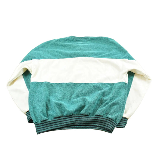 Vintage 1990s Wilson University Embroidered Henley Collar Sweatshirt Men's L from propervintagecanada