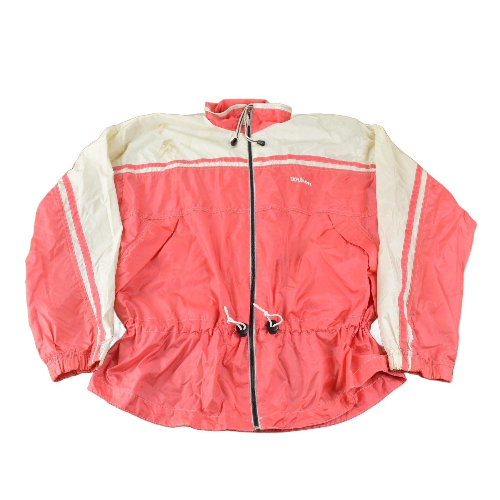 Vintage 1990s Wilson Women's Pink Windbreaker Jacket Women's L from propervintagecanada