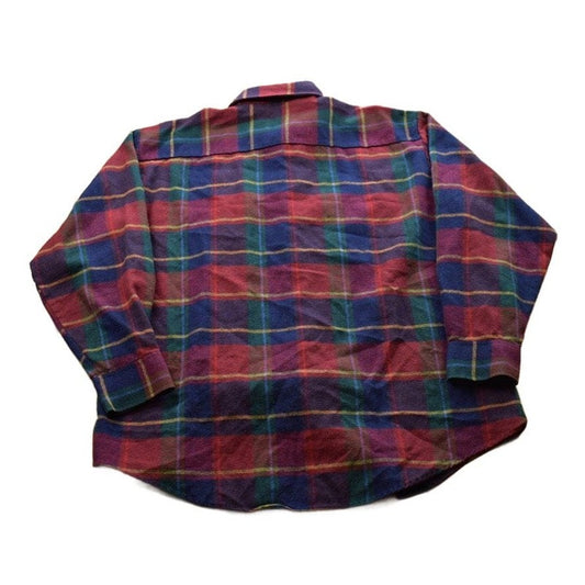 Vintage 1990s Windsor Plaid Flannel Button Up Shirt Men's XL from propervintagecanada