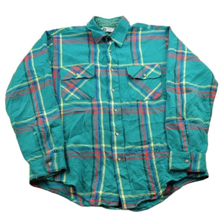 Vintage 1990s Windsor Shirt Company Plaid Flannel Button Up Shirt Men's Large from propervintagecanada